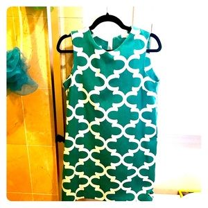 Love Lilly teal shift dress size small